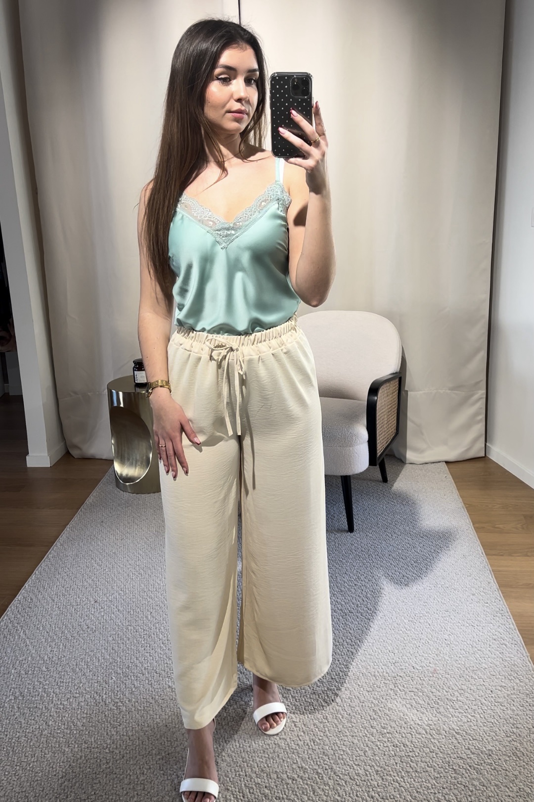 Débardeur vert d&rsquo;eau LAURE