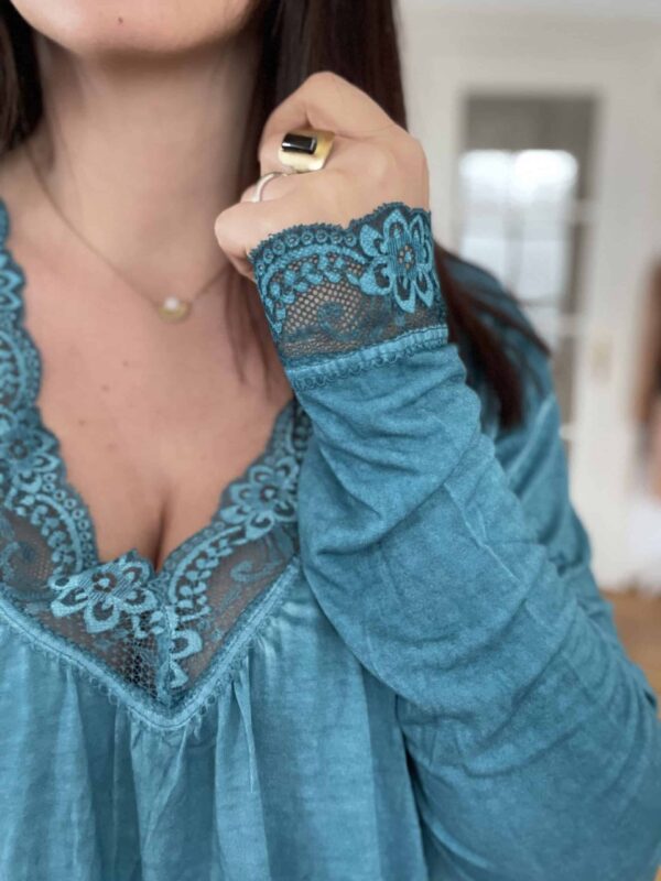 T-shirt manches longues Lea bleu