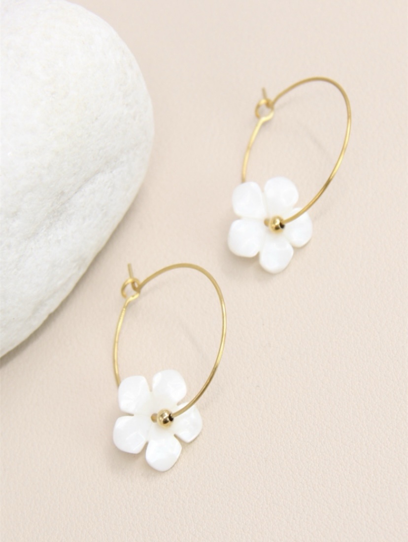Boucles d&rsquo;oreilles fleurs